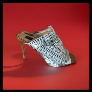 White House Black Market Gisele Satin Slip On Mule Size 8